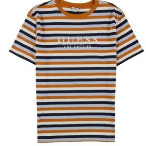 BRAND NEW GUESS ECO T SHIRT SHORT SLEEVE. WITH LINES.